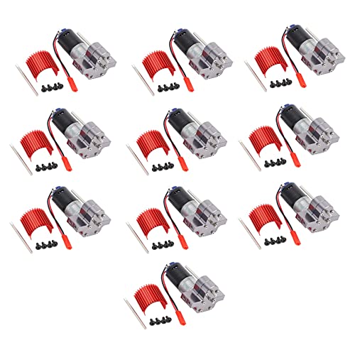Nettoppo 10X 370 Gebürsteter Motor + KüHlkörper Getriebe Satz Aus Aluminium mit Stahl ZahnräDern für C14 C24 B14 B24 B16 B36 6X6 Verbesserte Teile, Nettoppo 10X 370 Gebürsteter Motor + KüHlkörper Getriebe Satz Aus Aluminium mit Stahl ZahnräDern für C14 C24 B14 B24 B16 B36 6X6 Verbesserte Teile, von Nettoppo