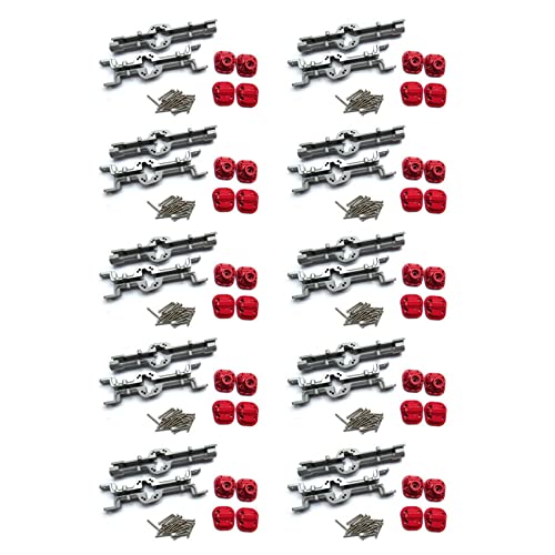 Nettoppo 10X MetallgehäUse für Vorder- und Hinterachse Der Brücke für MN D90 D91 MN99 MN99S 1/12 Silber von Nettoppo