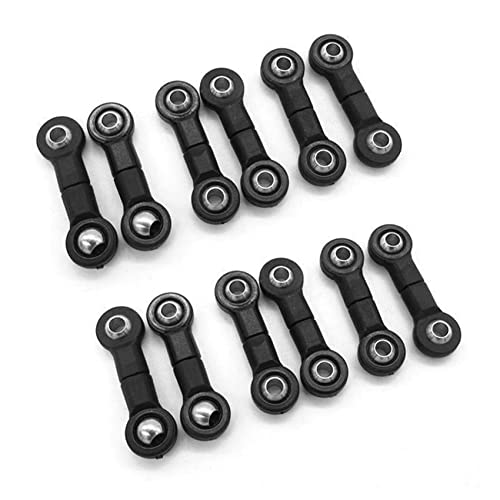 Nettoppo 12 Stück Verbinder Links Rod fürWpl B16 B36 Rc Auto Hinterachse Wippe Kopf Stange Upgrade Teile von Nettoppo