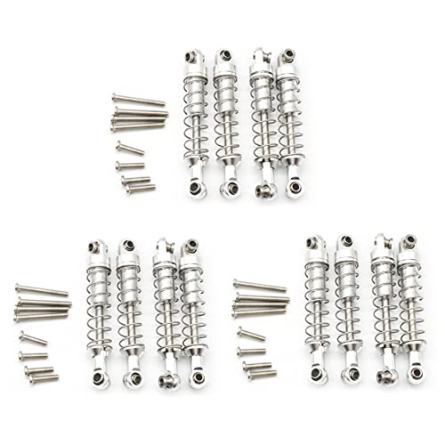 Nettoppo 12 Teiliger Metall Stoß DäMpfer für C14 C24 C34 Mn D90 D91 D96 D99 D99S Mn90 Mn99S Rc Auto Upgrade Teile, Silber Nettoppo 12 Teiliger Metall Stoß DäMpfer für C14 C24 C34 Mn D90 D91 D96 D99 D99S Mn90 Mn99S Rc Auto Upgrade Teile, Silber von Nettoppo