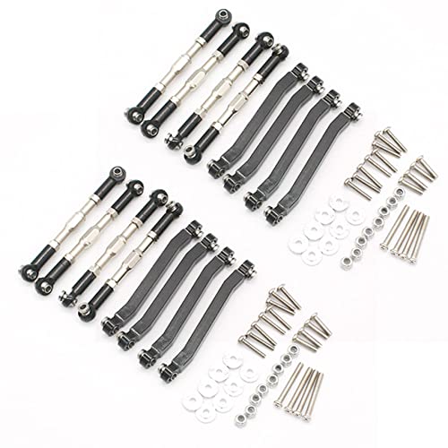 Nettoppo 16X Zugstangen Aus Metall GehäUse Verbindungs Stange fürMn D90 D91 D96 D99 D99S Mn90 Mn99S 1/12, Schwarz von Nettoppo