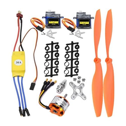 Nettoppo 2212 1400KV Motor+30A ESC+SG90 Servjson+8060 Propeller Set für RC Flugzeug Quadcopter Fixed-Wing-Flugzeug Hubschrauber Flugzeug Ersatzteile von Nettoppo