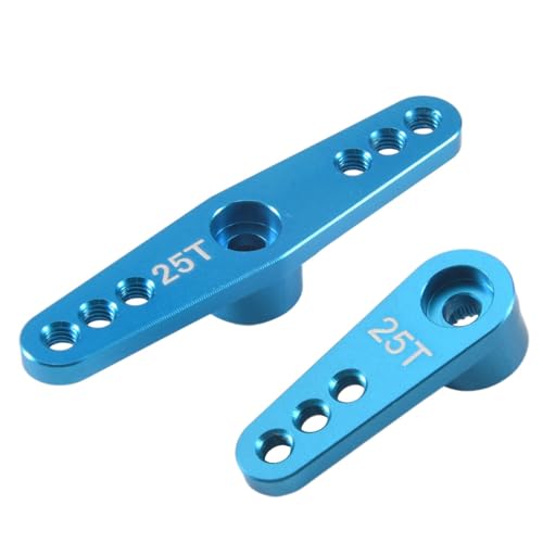 Nettoppo 25T Aluminium RC Servo Arm Horn für Futaba Savox Xcore HD RC Elektrowerkzeuge, Blau von Nettoppo