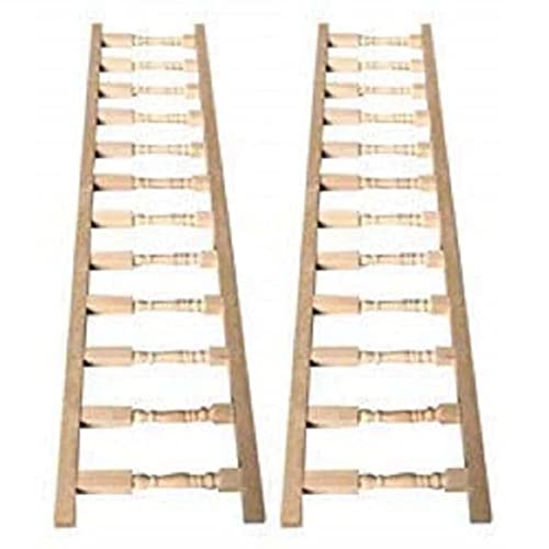 Nettoppo 2X 1:12 Puppenhaus Miniatur MöBel Zaun Handlauf Haus Mini Zaun Dekoration Zubehör von Nettoppo