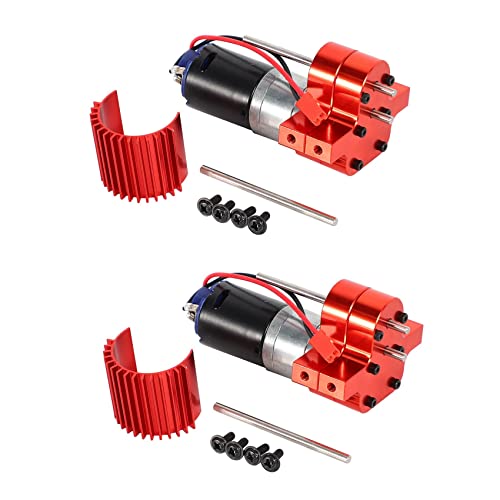 Nettoppo 2X 370 Gebürsteter Motor + KüHlköRper Getriebe Satz Aus Aluminium für C14 C24 B14 B24 B16 B36 Rot Nettoppo 2X 370 Gebürsteter Motor + KüHlköRper Getriebe Satz Aus Aluminium für C14 C24 B14 B24 B16 B36 Rot von Nettoppo
