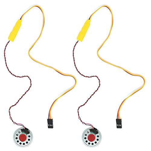 Nettoppo 2X RC Auto Horn Klang Simulator Lautsprecher Sound Gruppe für 1/10 1/8 RC Auto Axial SCX10 für TRX4 D90 YIKONG von Nettoppo