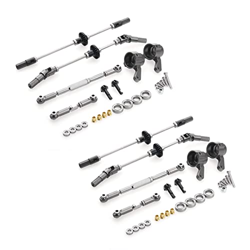 Nettoppo 2X Upgrade Stahl Getriebe BrüCke Achs Getriebe Lenkugn Schalen Kit für MN D90 D91 MN99 MN99S 1/12 RC Auto Teile, F+R von Nettoppo