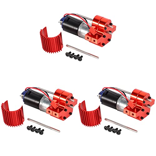 Nettoppo 3X 370 Gebürsteter Motor + KüHlkörper Getriebe Satz Aus Aluminium mit Stahl ZahnräDern für C14 C24 B14 B24 B16 B36 6X6 Verbesserte Teile, Rot Nettoppo 3X 370 Gebürsteter Motor + KüHlkörper Getriebe Satz Aus Aluminium mit Stahl ZahnräDern für C14 C24 B14 B24 B16 B36 6X6 Verbesserte Teile, Rot von Nettoppo