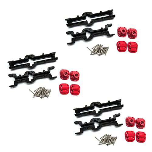 Nettoppo 3X MetallgehäUse fürVorder- und Hinterachse Der Brücke fürMN D90 D91 MN99 MN99S 1/12 RC Auto Upgrade Teile ZubehöR, Schwarz von Nettoppo