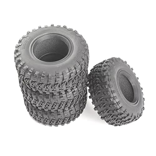 Nettoppo 4 StüCke 115 MM 2,2 Gummi GroßE Reifen Rad Reifen für 1/10 RC Crawler Auto Axial Wraith SCX10 Capra TRX4 TRX6 D90 von Nettoppo