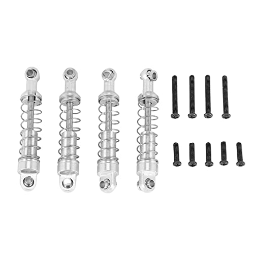 Nettoppo 4 Teiliger Metall Stoß Dämpfer für C14 C24 C34 Mn D90 D91 D96 D99 D99S Mn90 Mn99S Rc Auto Upgrade Teile, Silber von Nettoppo