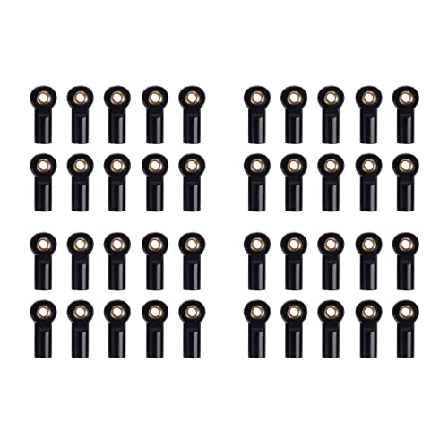 Nettoppo 40 Stücke Metall M3 Link Spur Stangen Kopf Kugelgelenk für 1/10 RC Auto Crawler AXIAL SCX10 D90 D110 CC01, Schwarz Nettoppo 40 Stücke Metall M3 Link Spur Stangen Kopf Kugelgelenk für 1/10 RC Auto Crawler AXIAL SCX10 D90 D110 CC01, Schwarz von Nettoppo