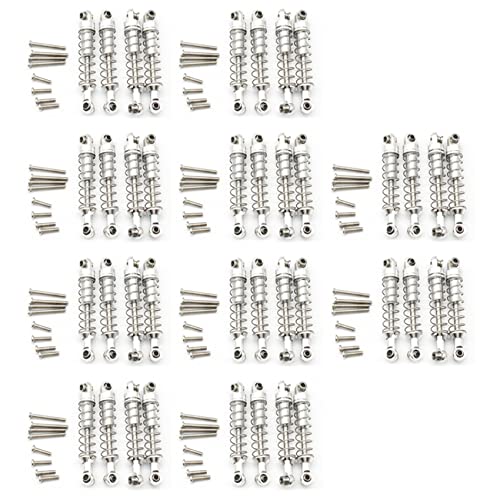 Nettoppo 40 Teiliger Metall Stoß DäMpfer für C14 C24 C34 Mn D90 D91 D96 D99 D99S Mn90 Mn99S Rc Auto Upgrade Teile, Silber von Nettoppo