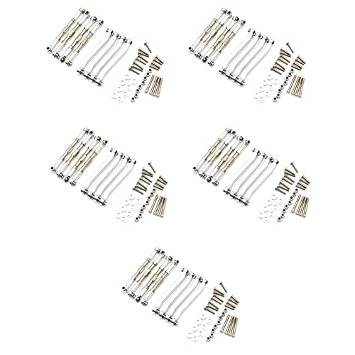 Nettoppo 40X Zugstangen Aus Metall GehäUse Verbindungs Stange für Mn D90 D91 D96 D99 D99S Mn90 Mn99S 1/12 Silber von Nettoppo