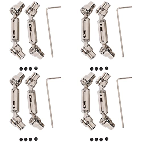 Nettoppo 4X Ural Truck RC Auto Teile Metall Vorne Hinten Antriebswelle für Ural B36 B16 C14 C24 B24 von Nettoppo