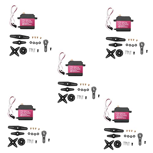 Nettoppo 5X 25KG Digital Servo Voll Metall Getriebe Hohes Drehmoment Wasserdicht für RC Auto Crawler Robot 270 ° von Nettoppo