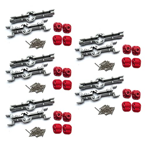 Nettoppo 5X MetallgehäUse für Vorder- und Hinterachse Der Brücke für MN D90 D91 MN99 MN99S 1/12 Silber von Nettoppo