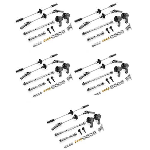 Nettoppo 5X Upgrade Stahl Getriebe Brücke Achs Getriebe Lenkugn Schalen Kit für MN D90 D91 MN99 MN99S 1/12 RC Auto Teile, F+R von Nettoppo
