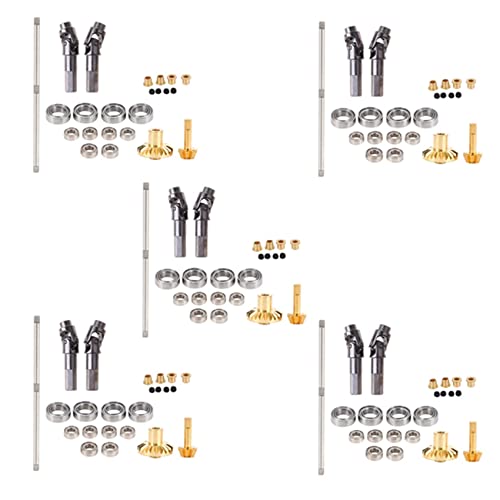 Nettoppo 5X für B-1 B-14 B-24 B24 C14 C-14 1/16 Metall Antriebswelle Zahn Rad Brücke Vorder Achse Voll Metall Kit von Nettoppo