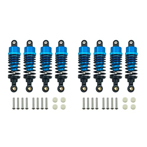Nettoppo 8 Stück Aluminium Legierung Stoß Dämpfer Dämpfer Set für TT-01 TT01 TT-02 TT02 1/10 RC Auto Upgrade Teile,Blau von Nettoppo