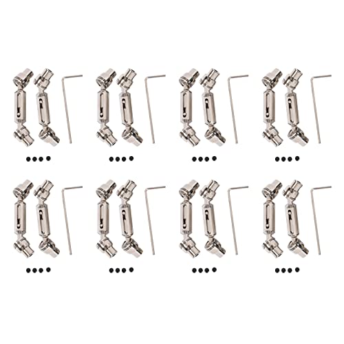 Nettoppo 8Set Ural Truck RC Auto Teile Metall Vorne Hinten Antriebswelle für Ural B36 B16 C14 C24 B24 von Nettoppo