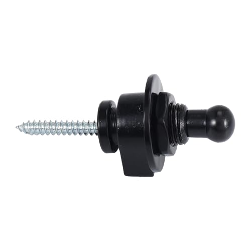 Nettoppo Der runde Kopf, Strap Lock Fuer E-Gitarren-Bass-schwarz von Nettoppo