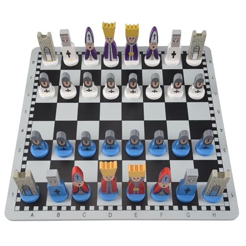 Nettoppo HöLzerne Schach-Kindergeschenke Karikatur, die Schach-Spielwaren Modelliert von Nettoppo