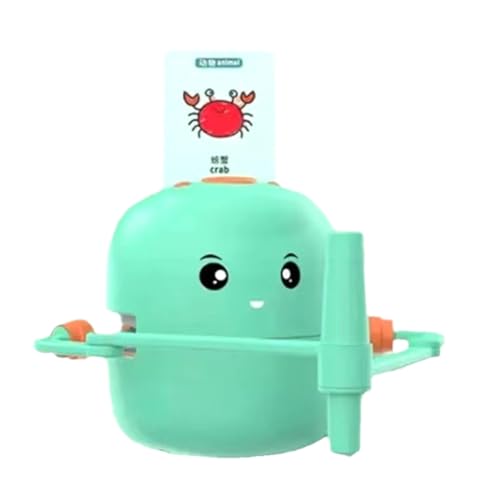 Nettoppo Interaktives Pädagogisches Zeichenroboter-Lernspielzeug mit 100 Karten, Frühes Lernspielzeug für Mädchen und, Grün von Nettoppo