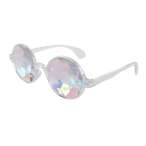 Nettoppo Kaleidoskop Rave Festival Sonnenbrille Beugte Linse-Transparent von Nettoppo