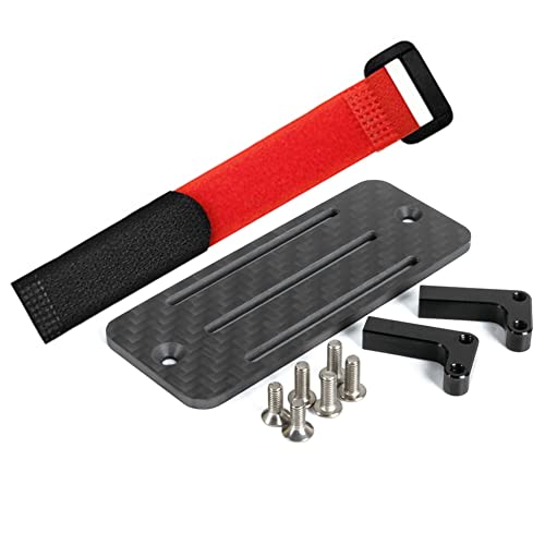 Nettoppo Kohlefaser-Batteriefach ESC-EmpfäNgerhalterung für Axial SCX10 Capra 1/10 RC Car LCG Chassis Lower Center of Rails von Nettoppo