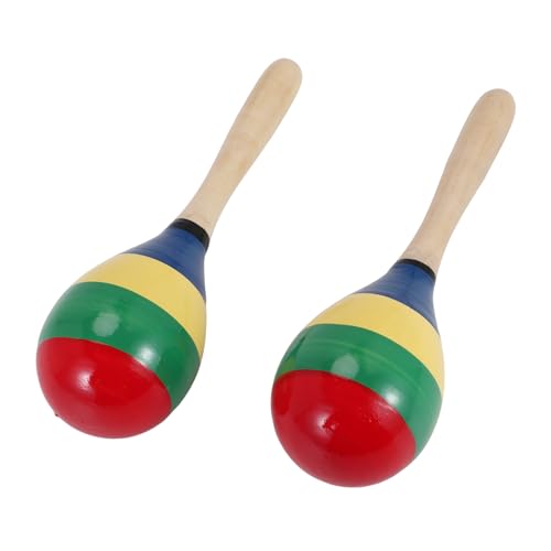 Nettoppo Maracas Handpercussion-Rasseln, Rumba-Shaker-Musikinstrument Aus für Kinder und Erwachsene, 2er-Set, Langlebig von Nettoppo
