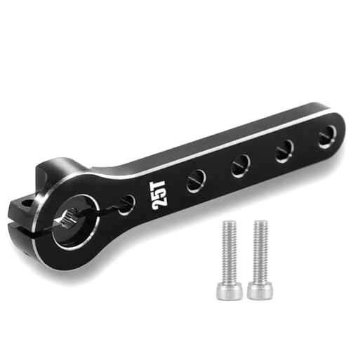 Nettoppo Metall 25t Lenkarm Servohorn für 1/10 RC Crawler Axial Scx10 TRX4-6 Teile Schwarz von Nettoppo