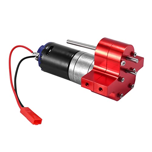 Nettoppo Metall 370 Motor Getriebe Getriebe Box für C14 C24 B24 B36 MN D90 D99 MN99S RC Auto Upgrade Teile,Rot von Nettoppo