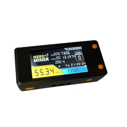 Nettoppo NerdMiner V2 78kh/S Hashrate Bitcoin Nerd Miner BTC Lotterie Miner Solo BTC Crypto Miner Mining-Maschine mit Display von Nettoppo