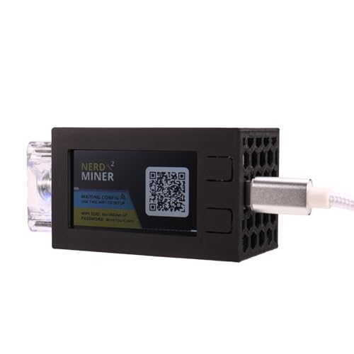 Nettoppo Nerdminer V2 Pro Miner 78KH/S Mini Bitcoin Miner mit Leuchtendem Lüfter BTC Solo Mining Miner C von Nettoppo