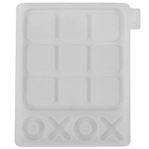 Nettoppo Nullen und Kreuze Spiel Silikon Form 3D Schach Brett Form DIY Epoxid Harz Form Ochsen Schach Spiel Form Herstellung Werkzeug S von Nettoppo
