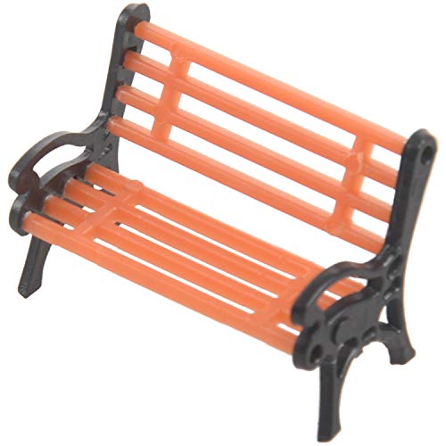 Nettoppo R 5 Stueck Plastik Modell Park Bank Modell Landscape 1:50 mit schwarzen Armen von Nettoppo