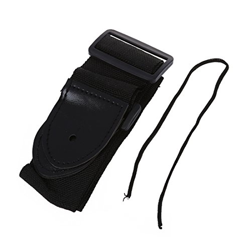 Nettoppo R Verstellbarer Schultergurt 132 x 6 cm Akustische Elektrische Gitarre - Schwarz von Nettoppo