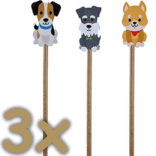 Neu 2019: 3 Bleistifte * SÜSSE Hunde * mit Radiergummi für Schule und Kindergarten | Stift Zeichnen Schreiben Kinder Hundeparty Dog Neu 2019: 3 Bleistifte * SÜSSE Hunde * mit Radiergummi für Schule und Kindergarten | Stift Zeichnen Schreiben Kinder Hundeparty Dog von Neu 2019: