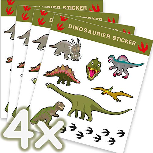 Neu: 32-teiliges Sticker-Set * Dinosaurier * als Mitgebsel, als Geschenk oder zum Basteln | Dino Dinos T-Rex Saurier Aufkleber Bilder Kinder Kindergeburtstag Geburtstag von Neu: