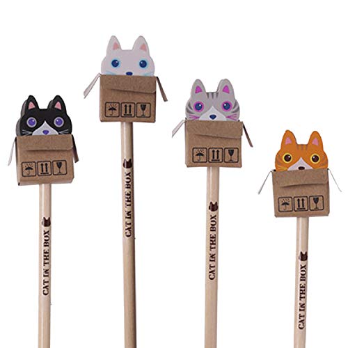 Neu: 4 Bleistifte * Katzen * mit Radiergummi für Schule und Kindergarten | Stift Zeichnen Schreiben Kind Katze Haustier Tier Neu: 4 Bleistifte * Katzen * mit Radiergummi für Schule und Kindergarten | Stift Zeichnen Schreiben Kind Katze Haustier Tier von Neu: