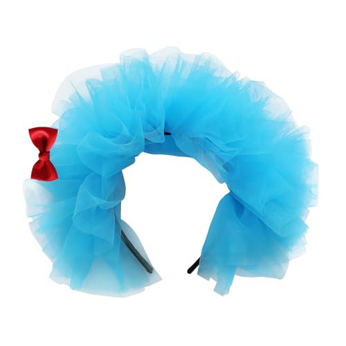 Neujiwo Blaues flauschiges Tüll-Stirnband, Halloween-Kostüm, Kopfbedeckung, Haar-Accessoires, 1 Stück von Neujiwo