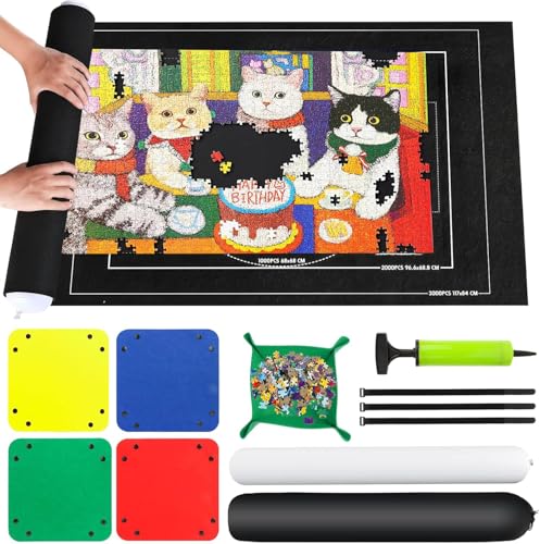 Neuytiky Puzzelmatten- Puzzle Matte 1000 1500 2000 3000 Teile, Tragbare Puzzlematte Puzzle Roll Storage, Practical Accessory for Storing and Transporting Puzzles Neuytiky Puzzelmatten- Puzzle Matte 1000 1500 2000 3000 Teile, Tragbare Puzzlematte Puzzle Roll Storage, Practical Accessory for Storing and Transporting Puzzles von Neuytiky