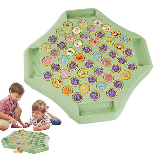 Animal Chess Set - Desktop -Logikbrett, Matching Strategy Game | Tabletop Vorschulhirnspielzeug, Kindergärtner -Party -Aktivitätsbrett, Family Playtime Game Denkwerkzeug, Animalfigur Muster Trainer von NevPuose