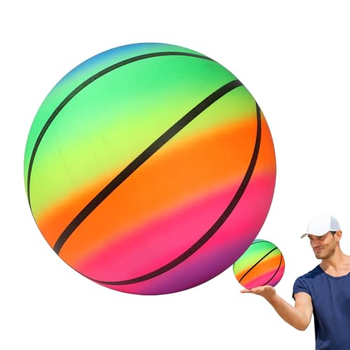 Aufblasbarer Strandball - Weiche Kugel, Wasserspielzeug | Buntes Gloss Finish, Hüpfendes Schwimmendes Design, PVC Luftgefüllte, Leichter Sportartikel, Spielplatzbegleiter, Seaside Travel Access von NevPuose
