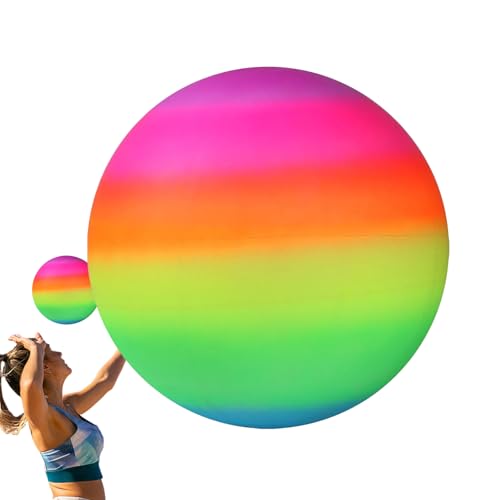 Aufblasbarer Strandball - Weiche Kugel, Wasserspielzeug | Buntes Gloss Finish, Hüpfendes Schwimmendes Design, PVC Luftgefüllte, Leichter Sportartikel, Spielplatzbegleiter, Seaside Travel Access von NevPuose