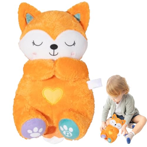 Beruhigender Glühspielzeug - Melodischer LED -Tiercharakter, Gemütlicher, Flauschiger Schlafender Haustier -Figurbabys | Schall- Und Lichttherapie Begleiter Für Spielzeit Und Schlafenszeit, Sanfte Rhy von NevPuose