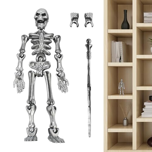 Fähiges Skelettmodell - Humanes Anatomiespielzeug, Gemeinsames Skelett | Einstellbare Halloween -Display -Figur, Gothic Desk Accessoire, Realistische Schädelknochen -Requisition Mit Flexibilität Für B Fähiges Skelettmodell - Humanes Anatomiespielzeug, Gemeinsames Skelett | Einstellbare Halloween -Display -Figur, Gothic Desk Accessoire, Realistische Schädelknochen -Requisition Mit Flexibilität Für B von NevPuose