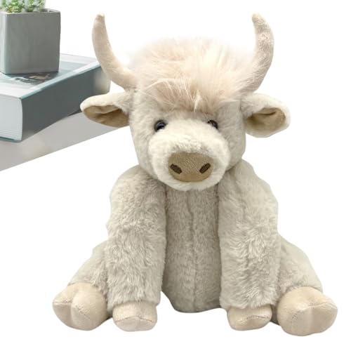 Highland Cow Stoffed Animal - Flauschiges Spielzeug, Gemütlicher Plüschbegleiter | Schlafenszeit Viehfigur, Weiches Braunes Yak, Schlafhilfsspielzeug, Tierkollektierbar Für Schlafzimmer, Sofa -, Highland Cow Stoffed Animal - Flauschiges Spielzeug, Gemütlicher Plüschbegleiter | Schlafenszeit Viehfigur, Weiches Braunes Yak, Schlafhilfsspielzeug, Tierkollektierbar Für Schlafzimmer, Sofa -, von NevPuose