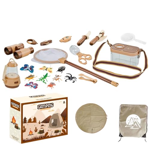 Kids Camping - Spielzeugkochwerkzeuge, Outdoor Exploration Kit | Stellen Sie Sich vor, Picknickutensilien, Lagerfeuerzubehör, Rollenspielausrüstung für Kinder 3 bis 6 Jahre, sichere ungiftige Kids Camping - Spielzeugkochwerkzeuge, Outdoor Exploration Kit | Stellen Sie Sich vor, Picknickutensilien, Lagerfeuerzubehör, Rollenspielausrüstung für Kinder 3 bis 6 Jahre, sichere ungiftige von NevPuose